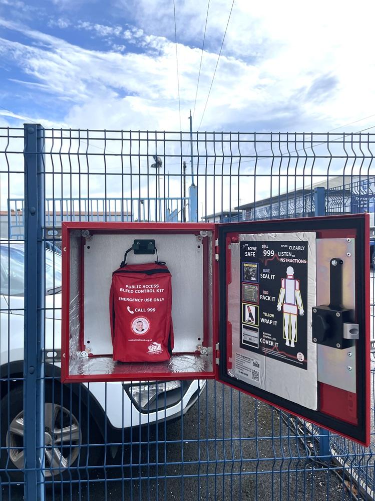 Sandwell businesses donate life-saving bleed control kits and defibrillator to boost safety